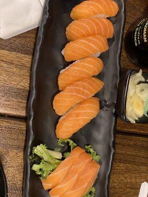 Salmon sashimi