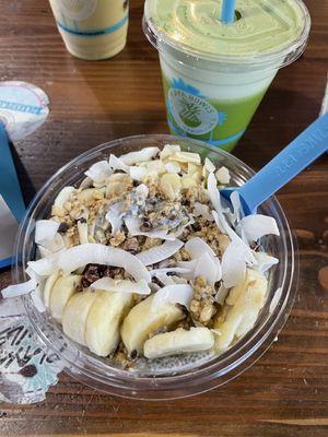 Almond Joy Chia Pudding Bowl + Mermaid Fuel Juice