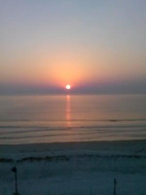 The sunrise from our room in Daytona Beach.