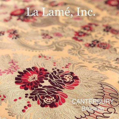 The #Canterbury #Brocade Art.CANMGGI is one VERY special item. Real Metal #Woven 60" #fabric. Pictured here it has a #gold background