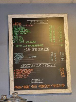 Drink menu board