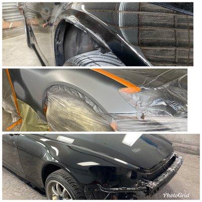 Repair right fender