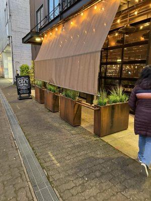 This is the entrance to the restaurant which is in the alley. It added a little bit more to the charm of the restaurant.