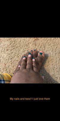 My nails and toes match!!! Love it