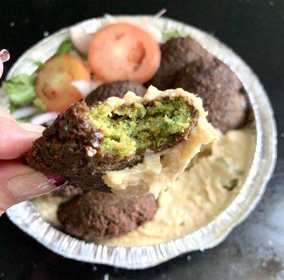 Inside the falafel