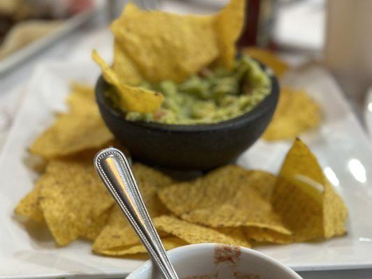 Guacamole and chips