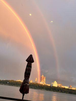 Double rainbow from the patio