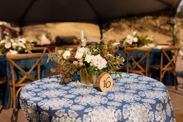 CROSS BACK FARM CHAIRS, TABLES & LINENS