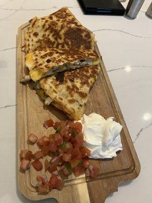 Chicken fajita quesadilla