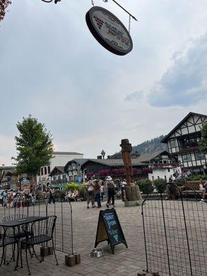 View from the patio - right downtown