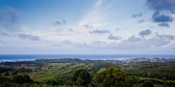 Views of the Windward Oahu, Hawaii coastline from our lookout