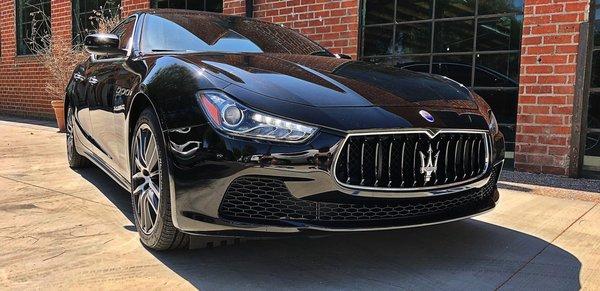 The Maserati Ghibli in black.