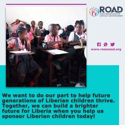 Road help underprivileged kids in Liberia