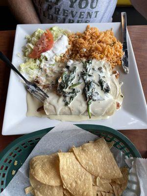 Enchiladas de espinacas