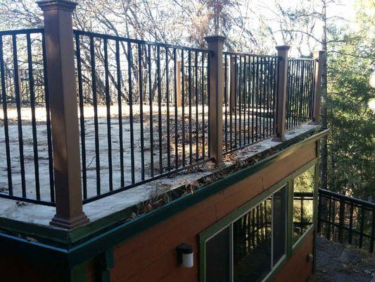 Iron deck railing