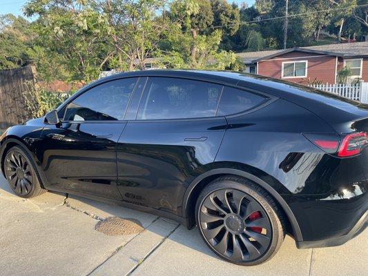 Front window tint to match the back windows