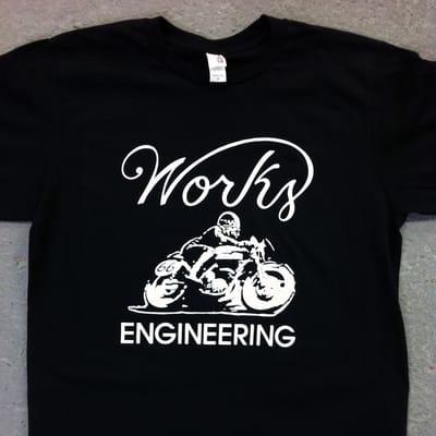 1 Color White Plastisol Print for Works Engineering