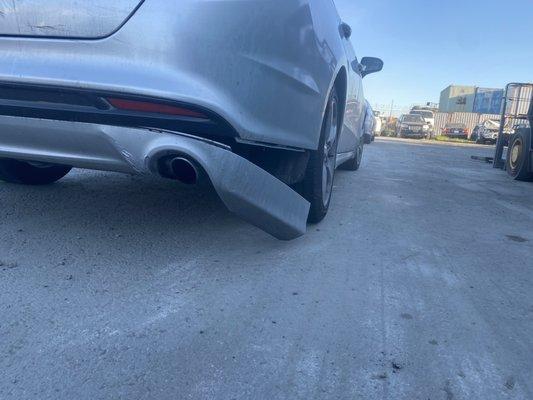 Broken bumper