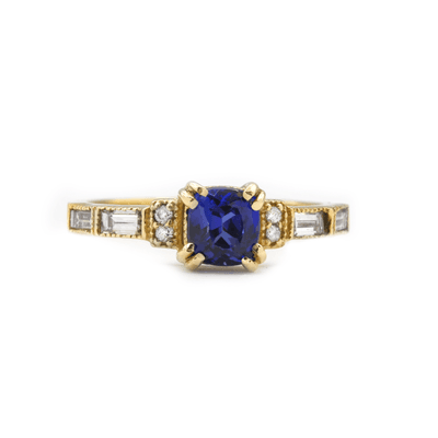 Royal Blue Sapphire Ring 18K