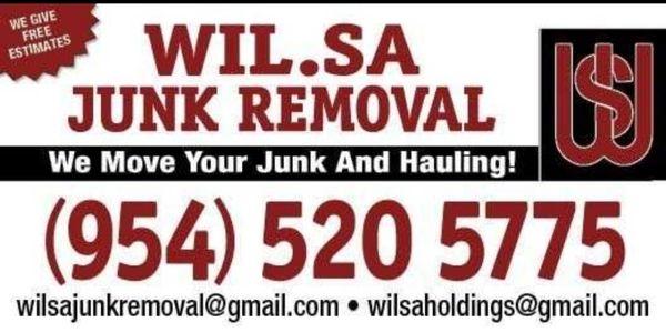 WE OFFER JUNK REMOVAL AND HAULINGS SERVICES 
 IF YOU LOOKING FOR PROFESSIONAL SERVICES LET ME KNOW.