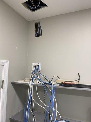 Custom cabling for voice, data and cctv.