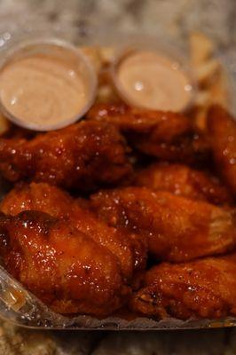 Mango Habanero Wings & Fries