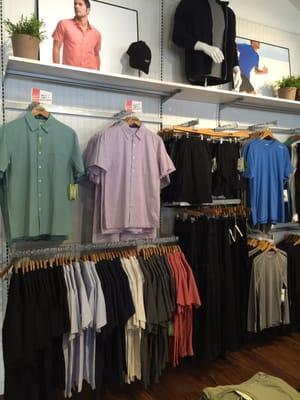 Men's button downs and athletic line.