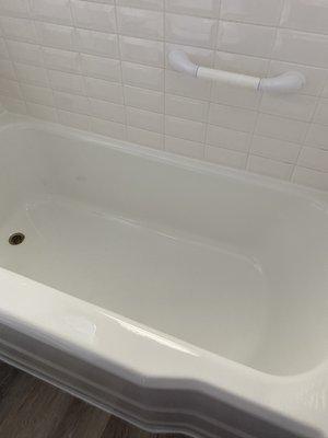 Refinished tub.