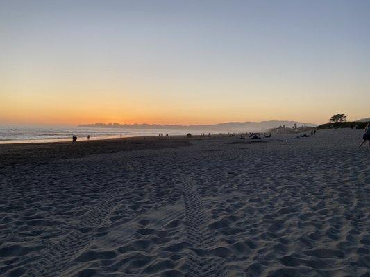 Wide beach with lots of flat land