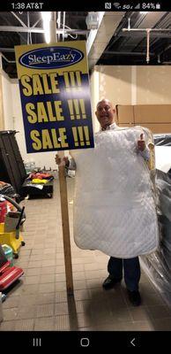 Mattress man always having fun with our customers!