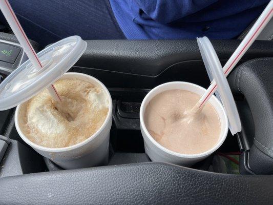 Pepsi float and chocolate shake!