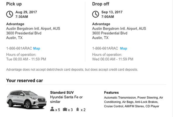 Think you paid for a SUV?  Not if you're "local"!  They'll tell you that you aren't eligible for anything bigger than a compact car.