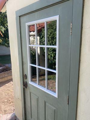 New install 1"door glass with grid