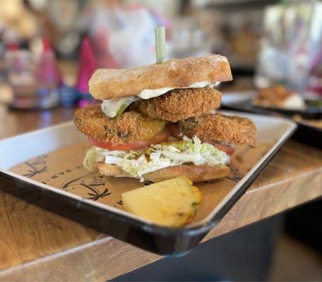 Eggplant katsu curry sandwich