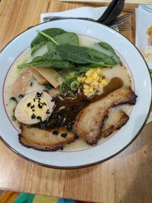 Black garlic tonkatsu ramen