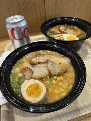 Shoyu and miso ramen