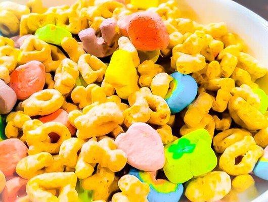 Who remembers Lucky Charms? Just add milk !