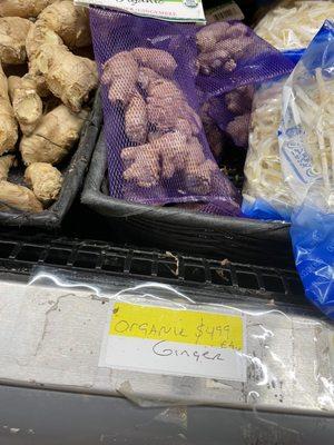 Organic ginger $5.99