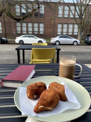 Moreno with rissoles and coxinha