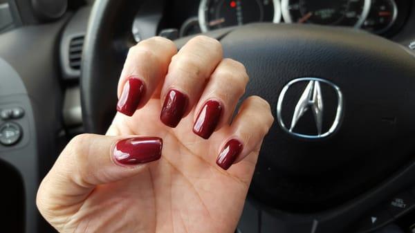 Gel manicure.