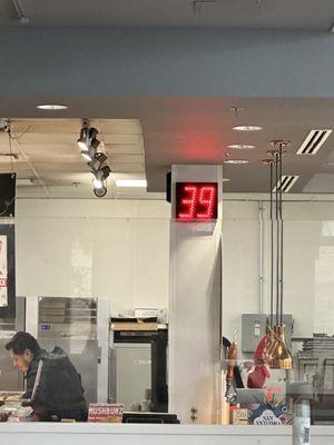 The order number counter...they don't use.