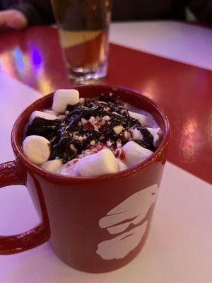 Spiked Peppermint Hot Cocoa