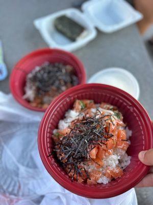 Garlic Salmon Poke