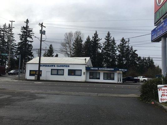 Superhawk Canopies is on the corner of State Avenue and 80th St NE in Marysville Washington.