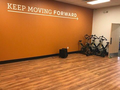 Studio for spin and virtual workouts