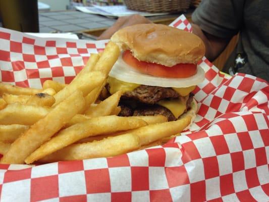 Great burger and fries