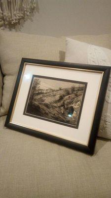 Johnny the owner has good framing skills and he had done a great job with framing my 1800s woodcut print.