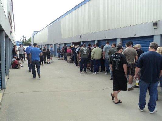 Storage Auction Crowd - Sacramento, CA