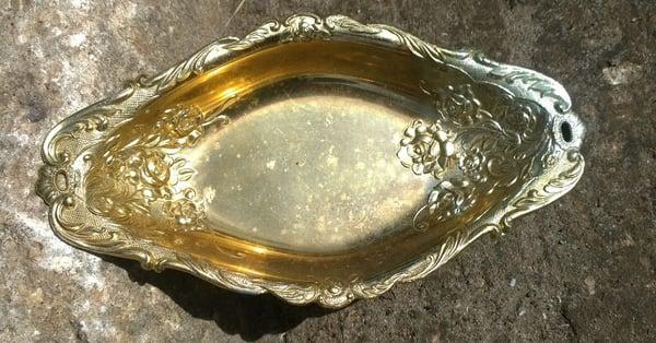 Beautiful Yellow Brass Dish - Gorgeous shine and polish.