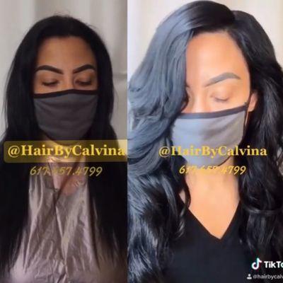 Before/after 30inch Indian wavy